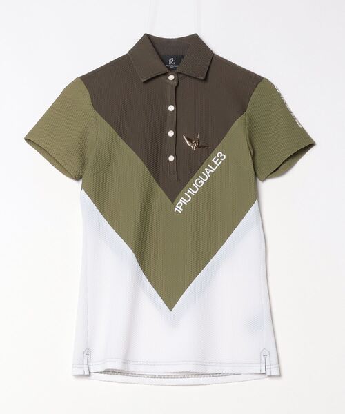 ★美品/定価4.8万★ 1PIU1UGUALE3GOLF スウィッチポロ 3 1 piu 1 uguale 3（ウノピゥウノウグァーレトレ） ポロシャツ ポロ