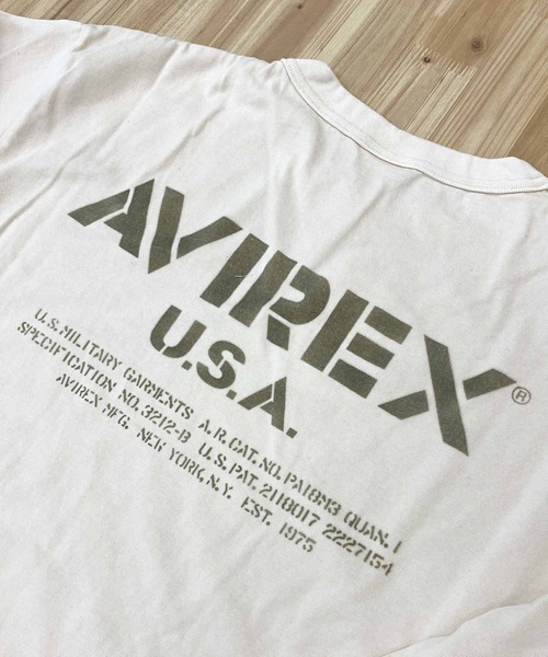 AVIREX アヴィレックス MIL.STENCIL OFFICIAL LOGOロングTシャツ AVIREX アヴィレックス MIL. STENCIL OFFICIAL LOGO ロングT