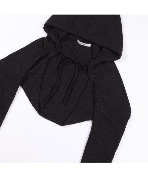 FANCY CLUB カーディガン 「FANCY CLUB」KNITTED HOOD BOLERO