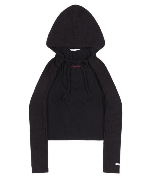 カーディガン 「FANCY CLUB」KNITTED HOOD BOLERO SET UP レディース FANCY CLUB カーディガン 「FANCY CLUB」KNITTED HOOD BOLERO