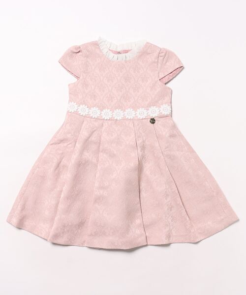 KP ワンピース フラワージャガード半袖ワンピース(110〜130) キッズ