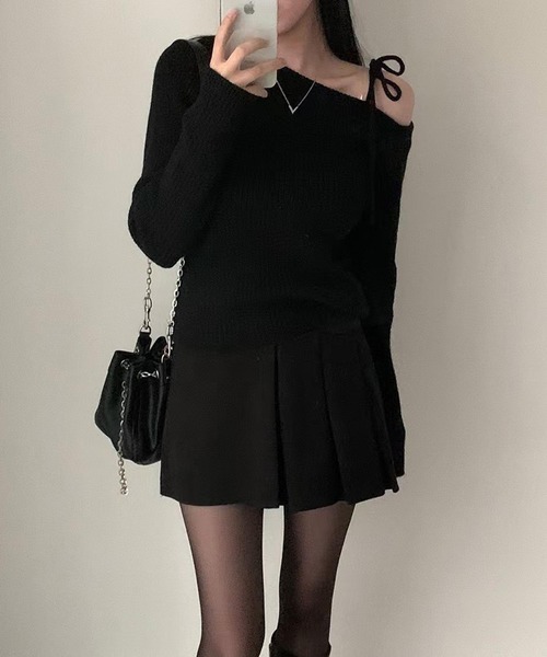 WESTSEA ニット セーター ワンショルダーニット プルオーバー 肩