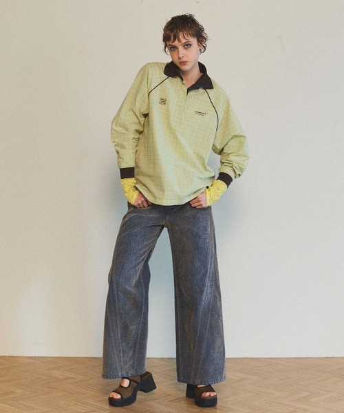 MAISON SPECIAL - フリンジシャツ Fringe Embroidery Big Ringer T-shirt/フリンジエンブロイ
