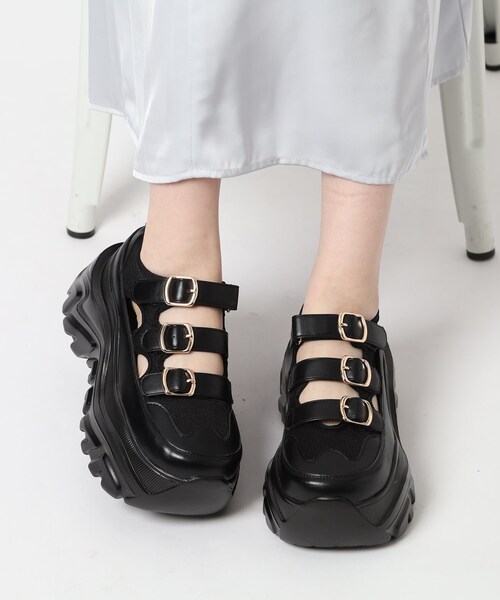 ESPERANZA（エスペランサ） スニーカー 3本ベルト厚底メッシュ 