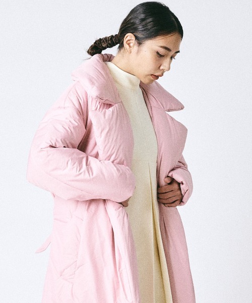 【定価18万新品タグ付き未着用】mimomoda ミモモーダ　ピンク　ダウン mikomori ダウンコート ダウンジャケット 「mikomori × THIRD MAGAZINE
