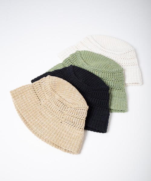 RACAL ニット帽 ニットキャップ Crochet-Style Knit Bucket Hat