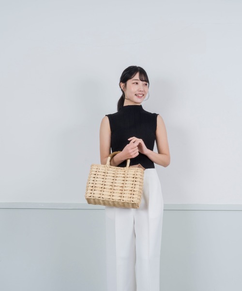 The Bagmati(バグマティ) レザーハンドル　丸カゴバッグ The Bagmati かごバッグ カゴバッグ 「BAGMATI/バグマティ