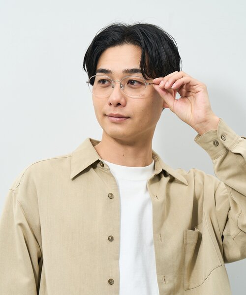 Zoff 伊達メガネ メガネ 眼鏡 ボストン型 メガネ｜メタル