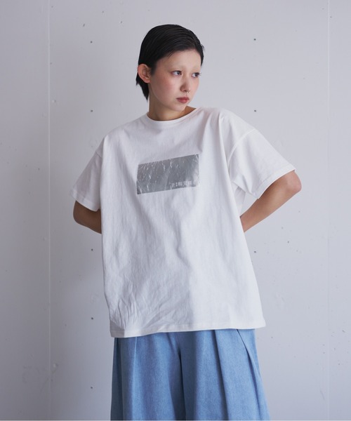 Cure オーバーサイズTシャツ Achic tシャツ オーバーサイズロゴTシャツ レディース