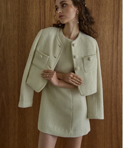 L´Or Summer Tweed Jacketサマーツイードジャケット L´Or Summer Tweed Jacketサマーツイードジャケットl´or