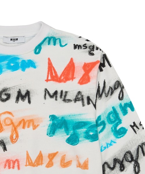 ♪美品♪MSGM キッズ　トレーナー　スウェット　150 MSGM KIDS トレーナー MSGMマルチグラフィティロゴ スウェット