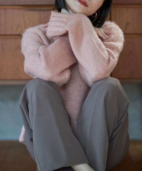 「Reurie'」 Vネックニット FREE ピンク レディース_画像7