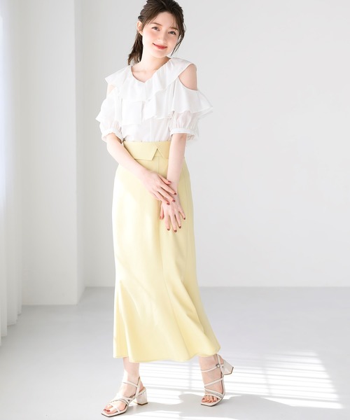MISCH MASCH スカート 2025春夏 折り返しベルトマーメイド