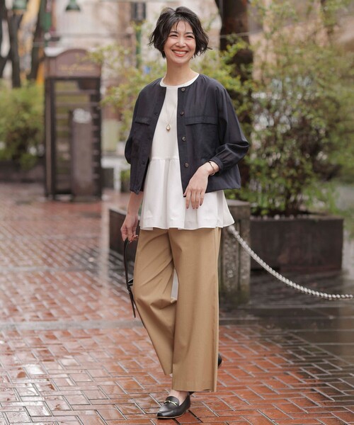 J.PRESS（J.プレス） ブルゾン アウター 「洗える」Sheer Vis リネン