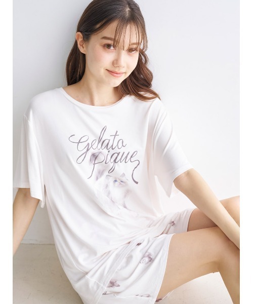ONLINE限定】【接触冷感】ベアワンポイントTシャツ&ストライプ