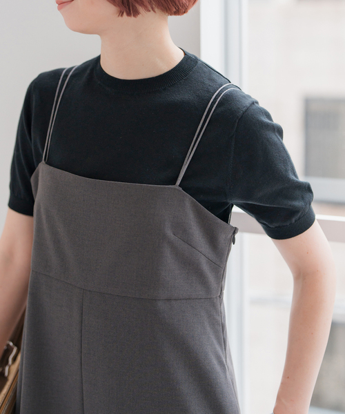 【新品】タグ付き Theory ドライコットンハーフスリーブニット S index｜《6色展開/XS-LLサイズ》ドライタッチ デザインスリーブ