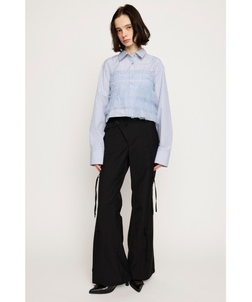 ブラウス シャツ GATHER TULLE LACE SH 2P ギャザー チュール レース シャツ ツーピー レディース SLY ブラウス シャツ GATHER TULLE LACE SH 2P ギャザー