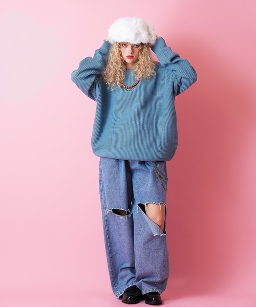 「ankoROCK」 ハット ONESIZE ブルー メンズ_画像5