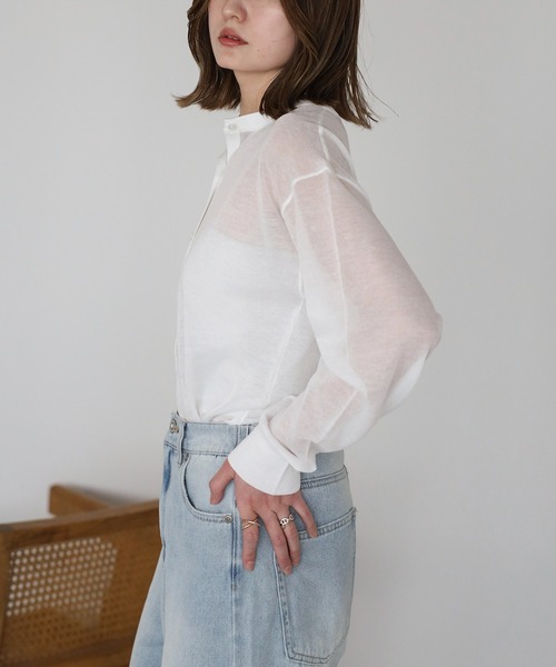 ボンジュールサガン BONJOUR SAGAN [SET]クルーネックラメシアーコンパクトカーディガン2点セット （NAVY×LIGHT-YELLOW ボンジュールサガン BONJOUR SAGAN [SET]クルーネックラメシアー