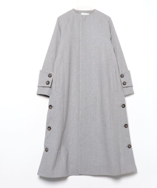 【美品】アンスリード　UN3D.　バイカラーコクーンコート　ノーカラー　黒　38 UN3D.（アンスリード） コート 38 ネイビー レディース : ZOZOTOWN