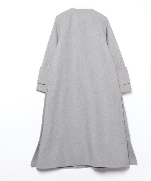 UN3D.（アンスリード） ノーカラーコート 36 グレー レディース