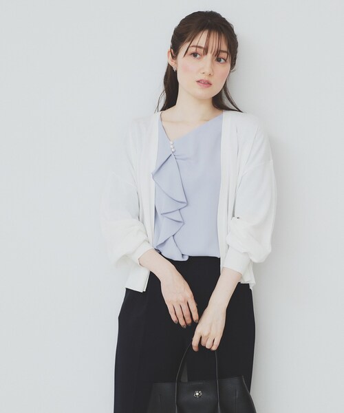 index カーディガン 「6色展開」リラクシーショートカーディガン