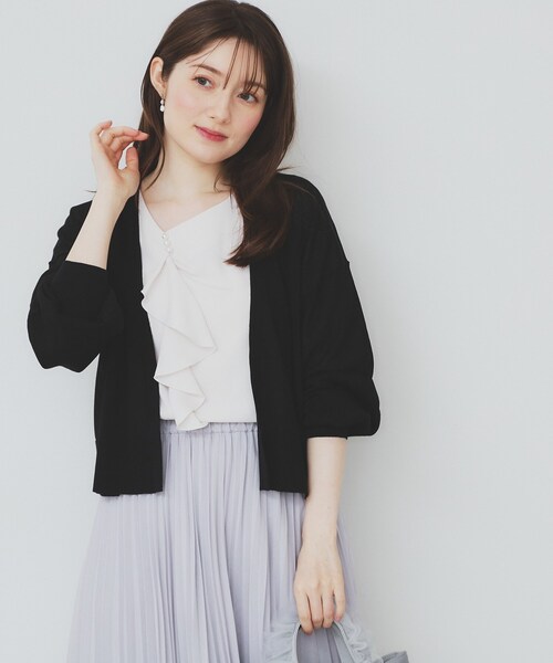 カーディガン 「抗菌防臭/接触冷感」イージーカーディガン レディース UNFILO カーディガン 「抗菌防臭/接触冷感」イージー