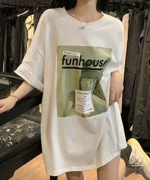 フォトプリントフォト プリント Tシャツワンピース セール】【別注】＜Sheila Rock＞フォトプリント Tシャツ（T