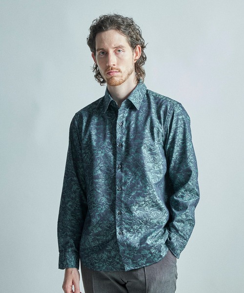 メンズビギ（MEN’S BIGI）/【LIBERTY/リバティ】フラワージャガード 長袖シャツ MEN'S BIGI（メンズビギ） シャツ 「LIBERTY/リバティ」フラワー