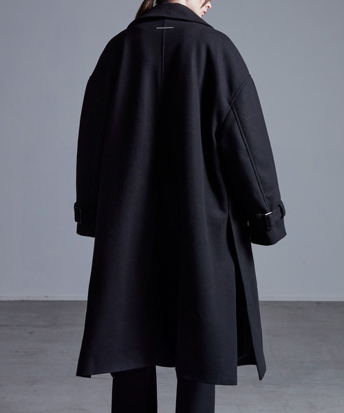 「Loose/ルース」 ステンカラーコート M ブラック メンズ_画像4