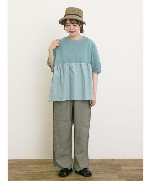 SOUさま専用 Samansa Mos2 パンツ レーヨン麻ゆるストレートパンツ