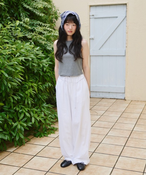 パンツ ga_oo0 GIUNON パンツ back frill drawstring pants / バックフリルドロスト