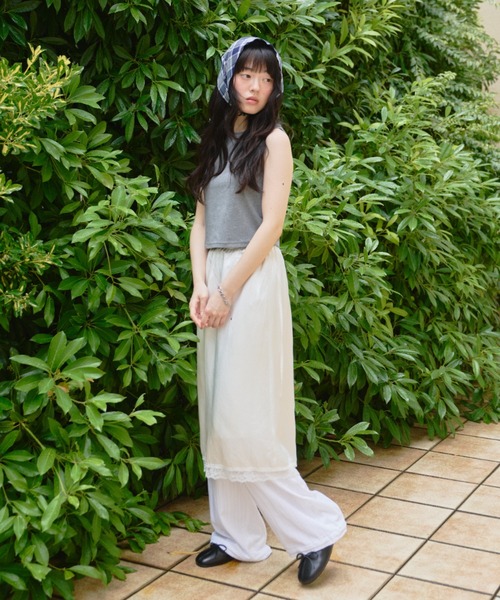 GIUNON パンツ back frill drawstring pants / バックフリルドロスト