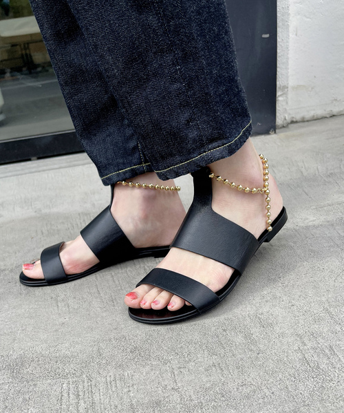 【新品未使用】LAOCOONTE フラットサンダル 37 LAOCOONTE 「LAOCOONTE」 フラットサンダル 37 ブラック