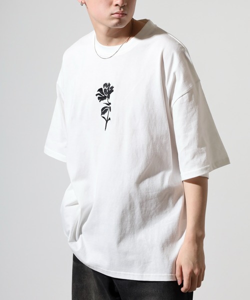 gram. tシャツ 刺繍＆プリントデザインコットンTシャツ メンズ