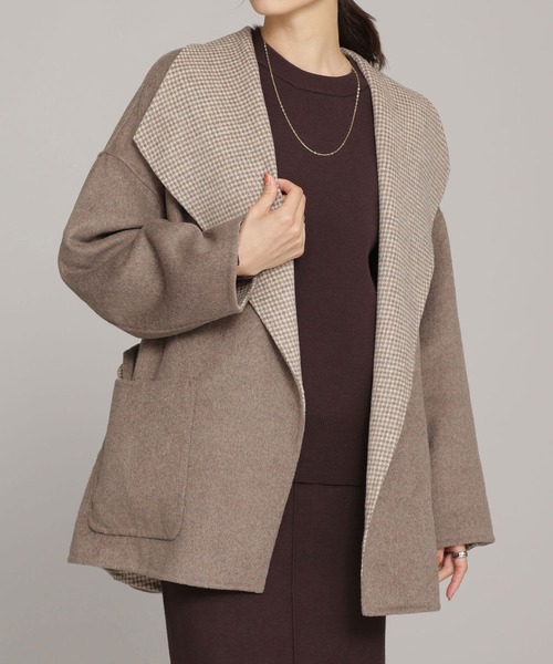 NANO universe（ナノ・ユニバース） チェスターコート 36 ブラウン