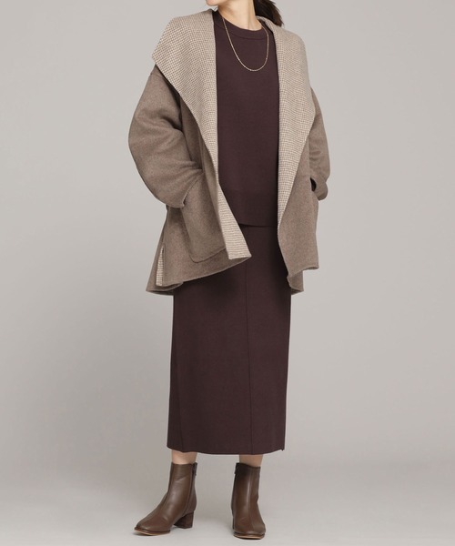 NANO universe（ナノ・ユニバース） チェスターコート 36 ブラウン