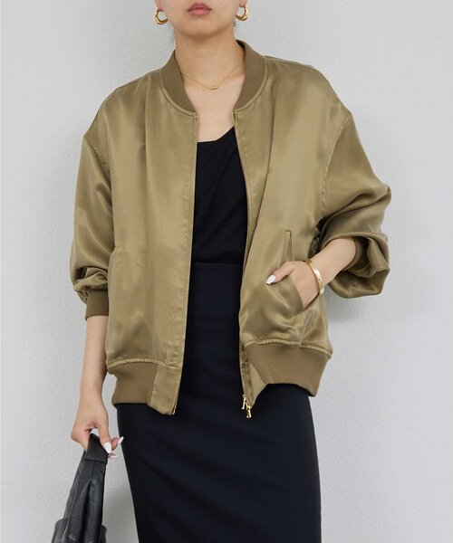 ベスト ジレ キュプラサテンブルゾン レディース GALLARDAGALANTE ベスト ジレ キュプラサテンブルゾン