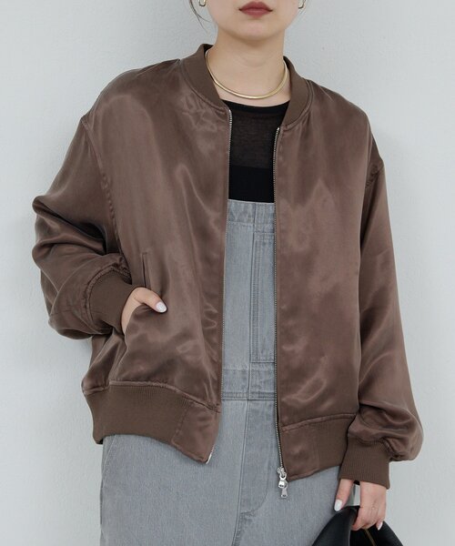 GALLARDAGALANTE ベスト ジレ キュプラサテンブルゾン