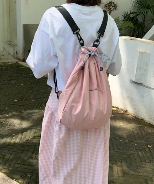LADY LIKE（レディライク） デイバック リュック ワンポイント入り巾着