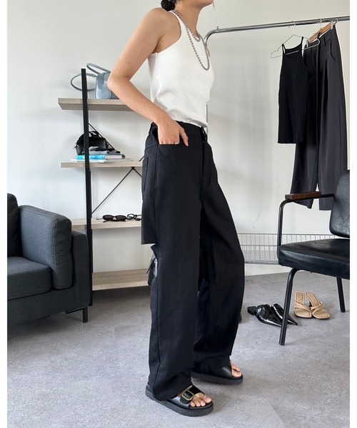 「HANNE」 チノパンツ FREE ブラック レディース_画像6