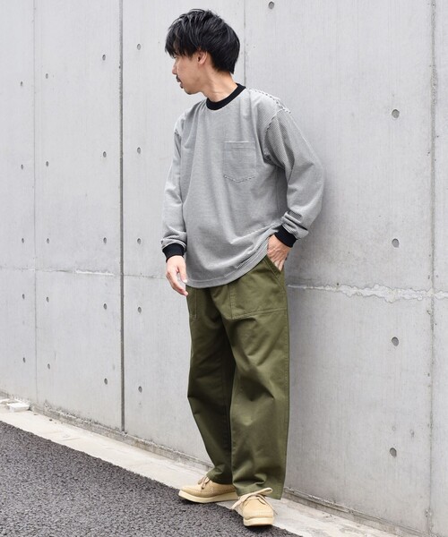 「SHIPS any」 長(zhǎng)袖Tシャツ MEDIUM ダークグレー メンズ