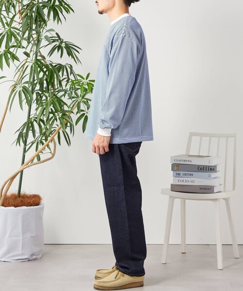 「SHIPS any」 長(zhǎng)袖Tシャツ MEDIUM ダークグレー メンズ