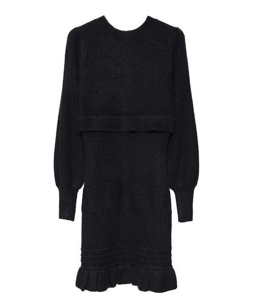 「emiriawiz」 ニットワンピース MEDIUM ブラック レディース_画像6