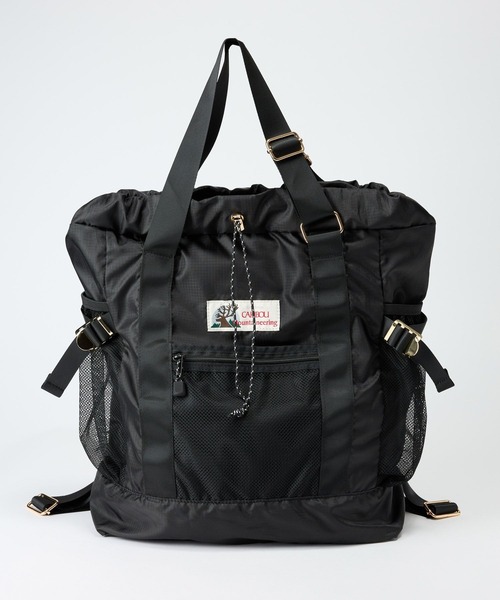 【美品】CARIBOU MOUNTAINEERING 別注 バックパック 黒 追加8》別注【CARIBOU MOUNTAINEERING】 バックパック