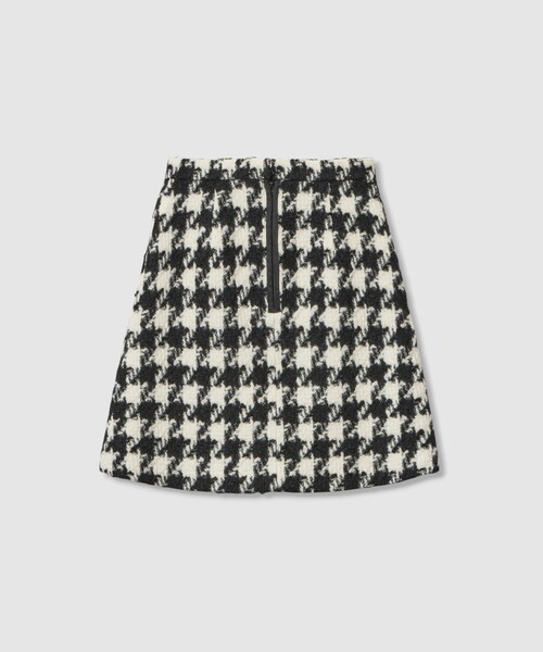 美品　ルルウィルビー LOULOU ツイード　チェック　スカート　千鳥　ロング 美品 ルルウィルビー LOULOU ツイード チェック スカート 千鳥 ロング