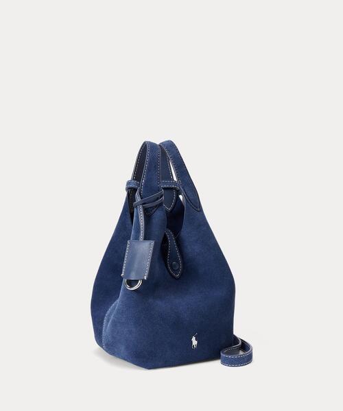 Polo Play スモール トート & クロスボディ ネイビー　トートバッグ Polo Play レザー スモール トート & クロスボディ｜ポロ ラルフ
