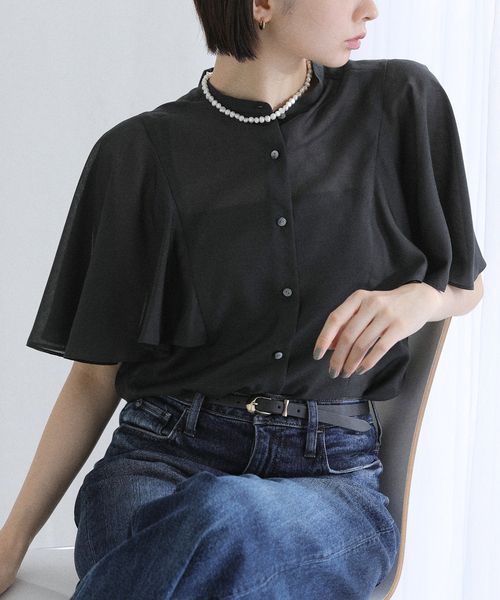 La TOTALITE ブラウス シャツ 「WEB限定」「洗える」ケープ