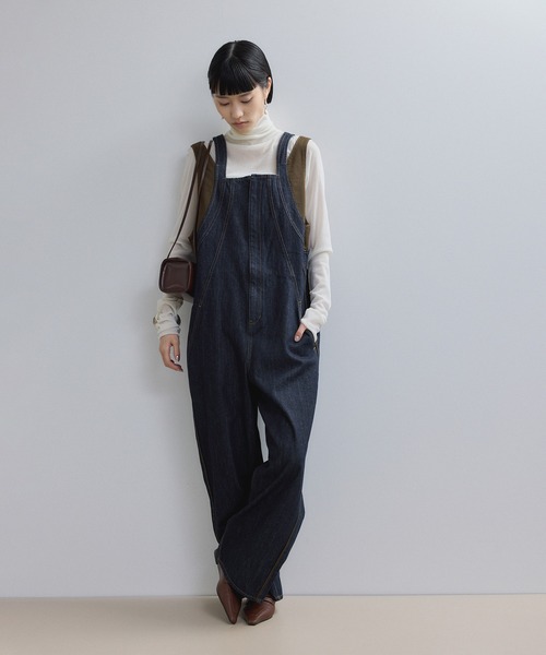 ADAM ET ROPE' サロペット オーバーオール バイカラーサロペット