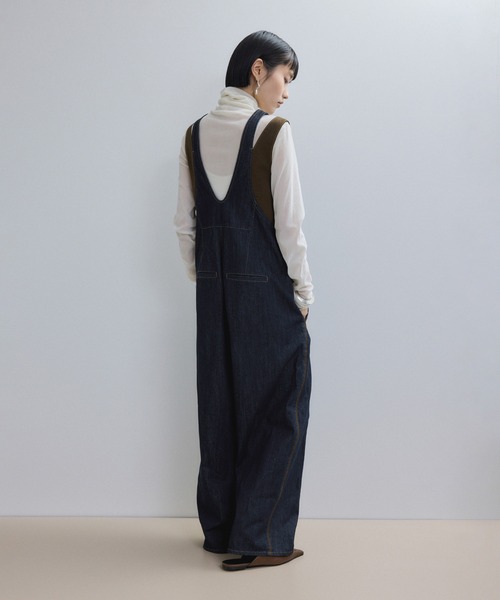 ADAM ET ROPE' サロペット オーバーオール バイカラーサロペット